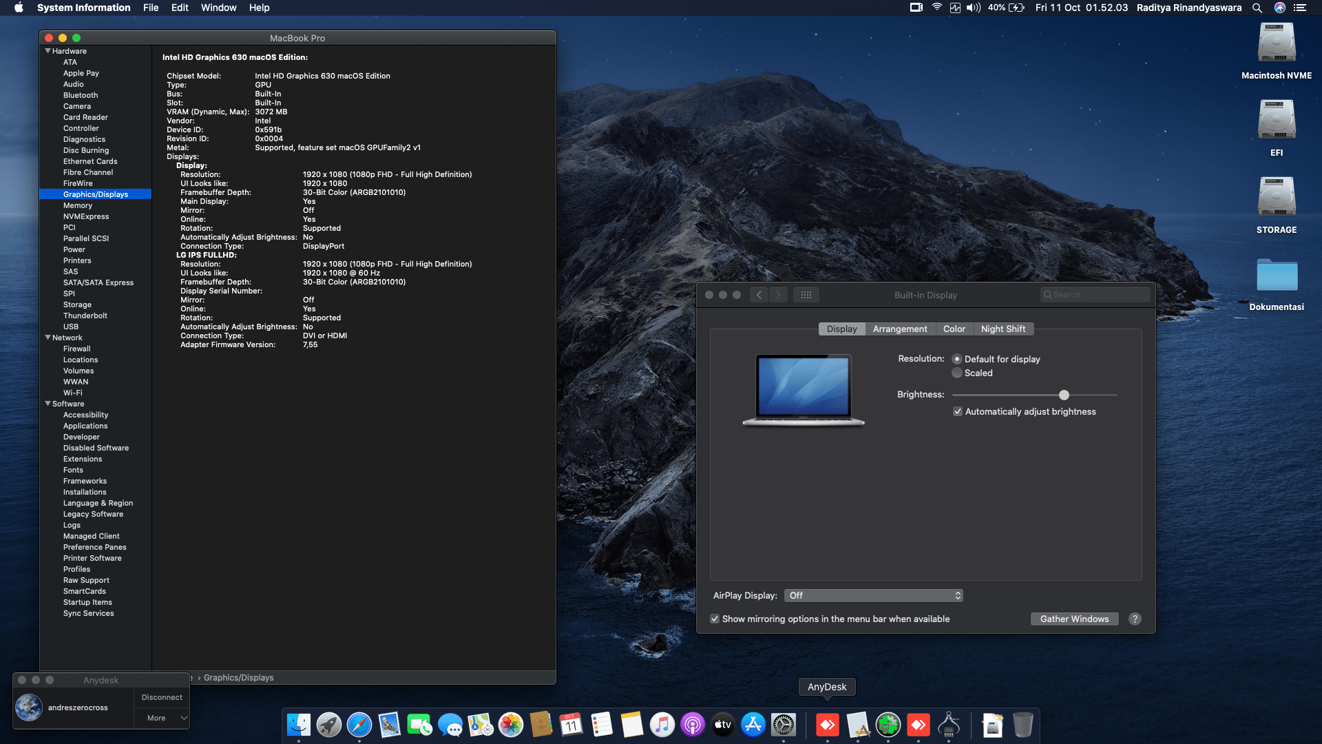 Dell XPS 15 9575 [KabyLake G   Intel UHD 630 + I2C] 6